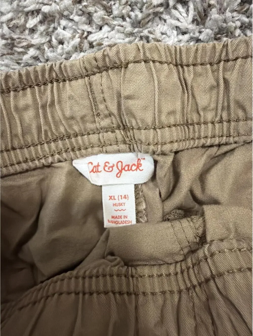 Cat & Jack Twill Khaki Shorts XL 14 Husky